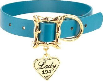 Buckle-Down Vegan Leather Dog Collar - Disney Lady and the Tramp LADY 194 Heart Charm - Small