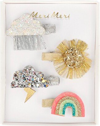 Sparkly Weather Hair Clips (Pack of 4)