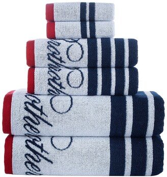 Nautical Blanket Stripe 6Pc Towel Set