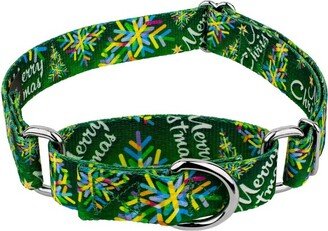 Country Brook Petz Christmas Cheer Martingale Dog Collar (1 Inch, Medium)