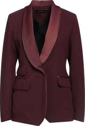 EMMA & GAIA Suit Jacket Burgundy