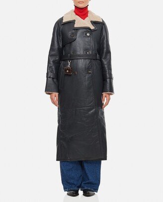 Alexa Leather Trench Coat