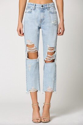 Hidden Bailey High Rise Boyfriend Jean In Blue