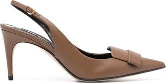 Sr1 75mm Slingback Leather Pumps