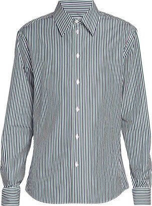 W Tri-Color Striped Woven Shirt