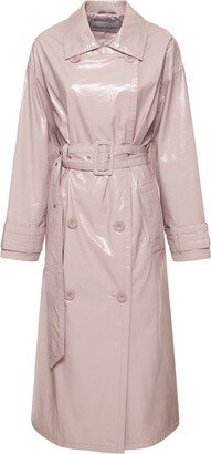 Katharina faux leather trench coat