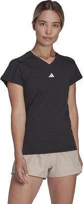 Aeroready Training Essentials Minimal V-Neck (Black) Women's Clothing