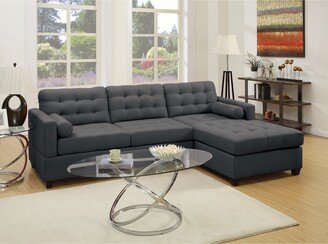 2 Peice Linen-Like Fabric Sectional Sofa