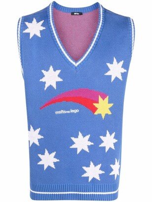 MSFTSrep Knitted Star-Pattern Vest