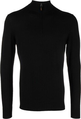 Zip-Up Wool Jumper-AD