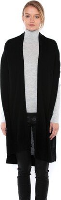 Women's 100% Pure Cashmere Mesh Stitch Open-front Duster Cardigan Sweater