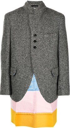 Colour-Block Panelled Blazer