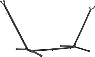 The Hamptons Collection 110” Black Squared Steel Hammock Stand With Hardware