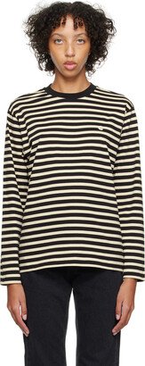 Black & Off-White Seidler Long Sleeve T-Shirt