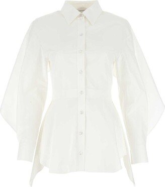 Peplum Cut-Out Detailed Shirt