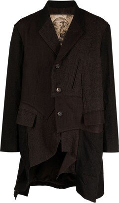 Patchwork Single-Breasted Blazer-AA