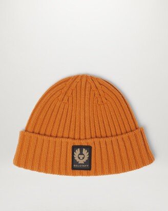 Lambswool Watch Beanie Hat In Golden Oak