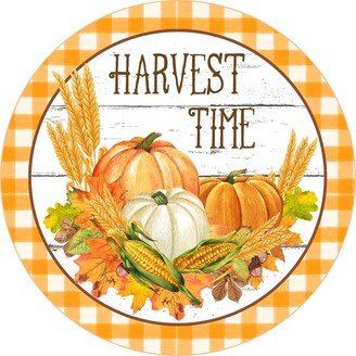 Wreath Sign, Harvest Time Pumpkin Attachment, Signs For Wreaths