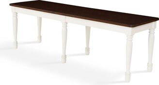 Crosley Furniture Shelby Distressed White Dining Bench - 54 W x16 D x18 H - 54 W x 16 D x18 H