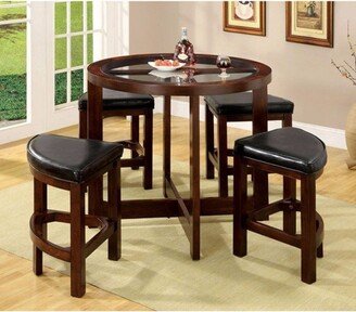 Crystal Cove I Quaint Virile 5 Piece Counter Height Table Set