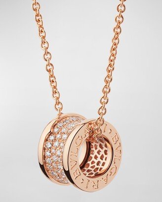 B.Zero1 18k Rose Gold Necklace with Diamonds-AA