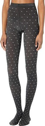 Cotton Spots Tights (Black/Ash) Hose