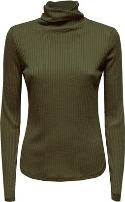 Turtleneck Ribbed Sweater-AB