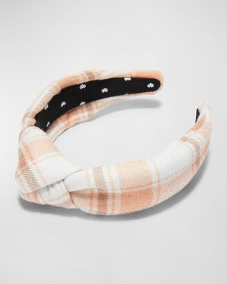 Knotted Plaid Headband