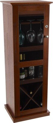 Herrin Locking Bar Cabinet Chestnut