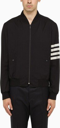 Lightweight navy wool bomber jacket