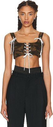 Lacing Bra in Army