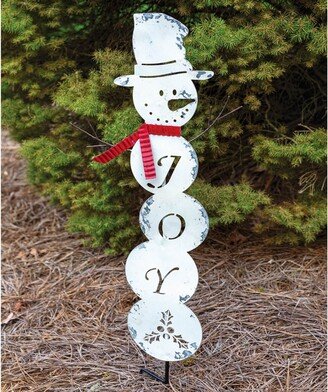 Snowman Garden Stake - 13¼''W x 38''H