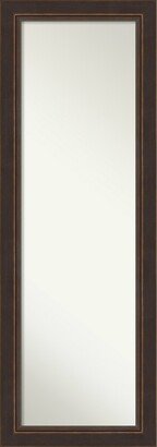 Non-Beveled Wood Full Length On The Door Mirror 52.5 x 18.5 in. - Lara Frame - Lara Bronze - 18 x 52 in