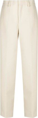 Satin-Finish Tailored Trousers