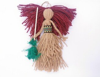 Poppet Good Luck Protection Talisman, Travel Pocket Woolen, Spell Doll For Altar Decor, Fairy Fgurine, Kitchen Witch Gift Home