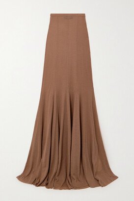 Net Sustain Jenna Wool Maxi Skirt - Brown