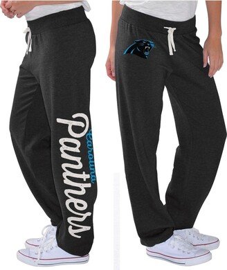 Women's G-iii 4Her by Carl Banks Black Carolina Panthers Scrimmage Fleece Pants