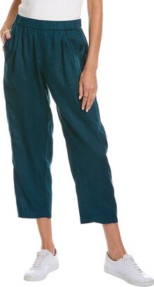 Cropped Lantern Linen Pant