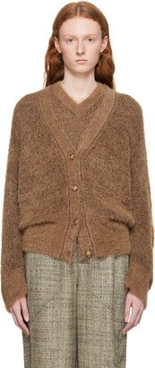 Brown V-Neck Cardigan