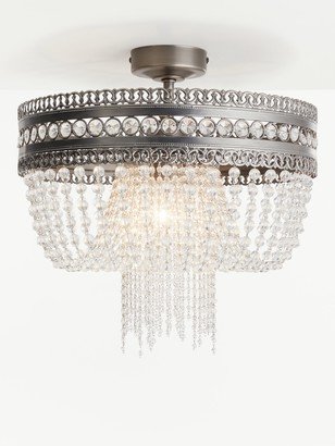 Lucia Crystal Semi Flush Chandelier Ceiling Light