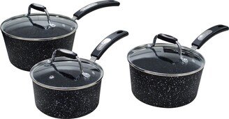 Scoville Neverstick 3 Piece Saucepan Set Black