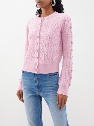 Rabanne Crystal-embellished Wool-blend Cardigan