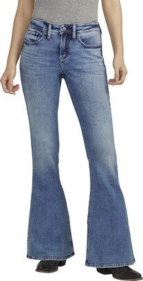 Women's Suki Mid Rise Curvy Fit Flare Leg Jeans