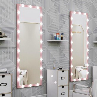 Zeus&Ruta 62.6'' x 23.3'' Wall Mounted Full Length Mirror with 3 Color Lights