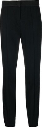 High-Waisted Slim-Cut Trousers-AG