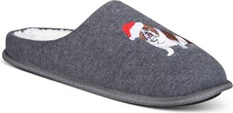 Men's Holiday Bulldog Slippers, Created for Macy's
