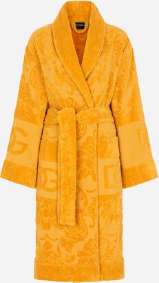 Bath Robe in Terry Cotton Jacquard-AA