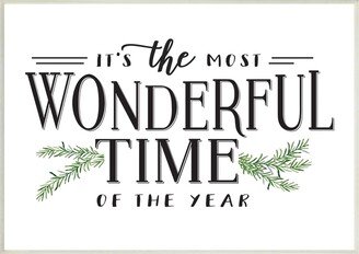 Most Wonderful Time Christmas Holiday Word Design Wall Plaque Art, 10