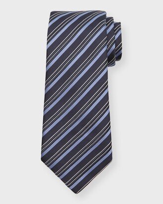 Men's Jacquard Stripe Silk Tie-AA