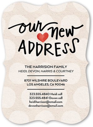 Moving Announcements: Heart Our Home Moving Announcement, Beige, Matte, Signature Smooth Cardstock, Bracket